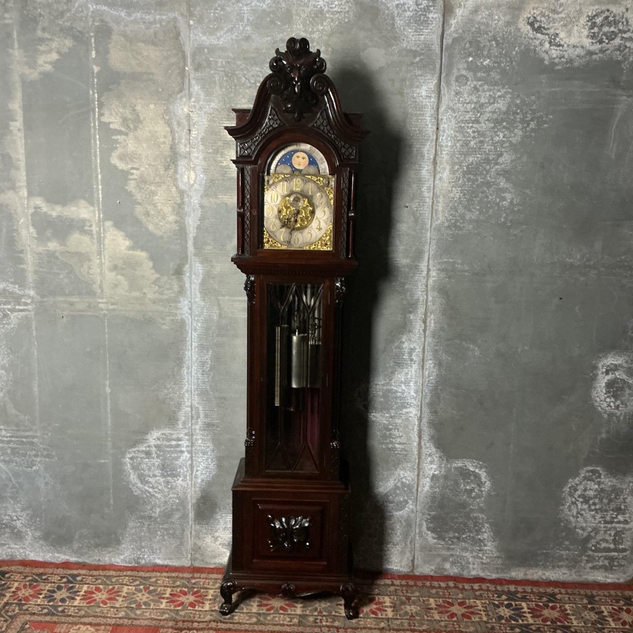 Edwardian Mahogany Three Train Longcase Clock (1 of 7) Edwardian Mahogany Three Train Longcase Clock (1 of 7)