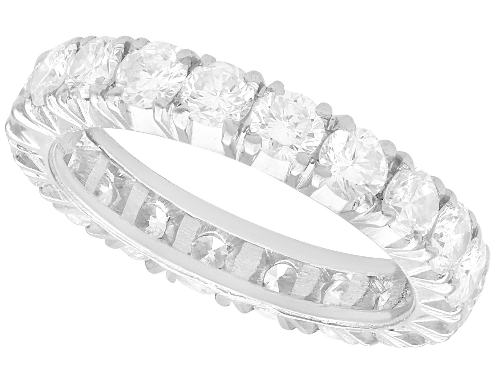 Vintage 1.80ct Diamond & Platinum Full Eternity Ring c.1950 (1 of 9)