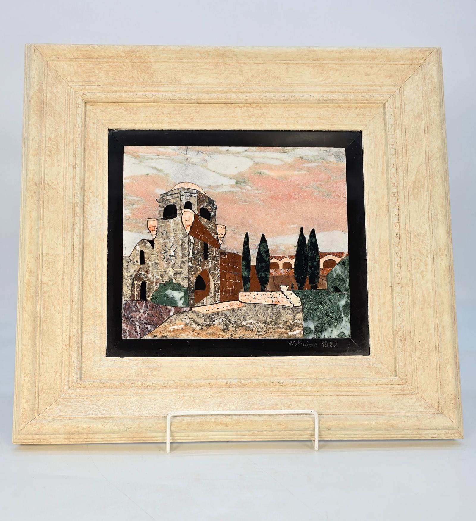 Pietra Dura or Florentine Mosaic Framed Panel c.1890 (1 of 14)