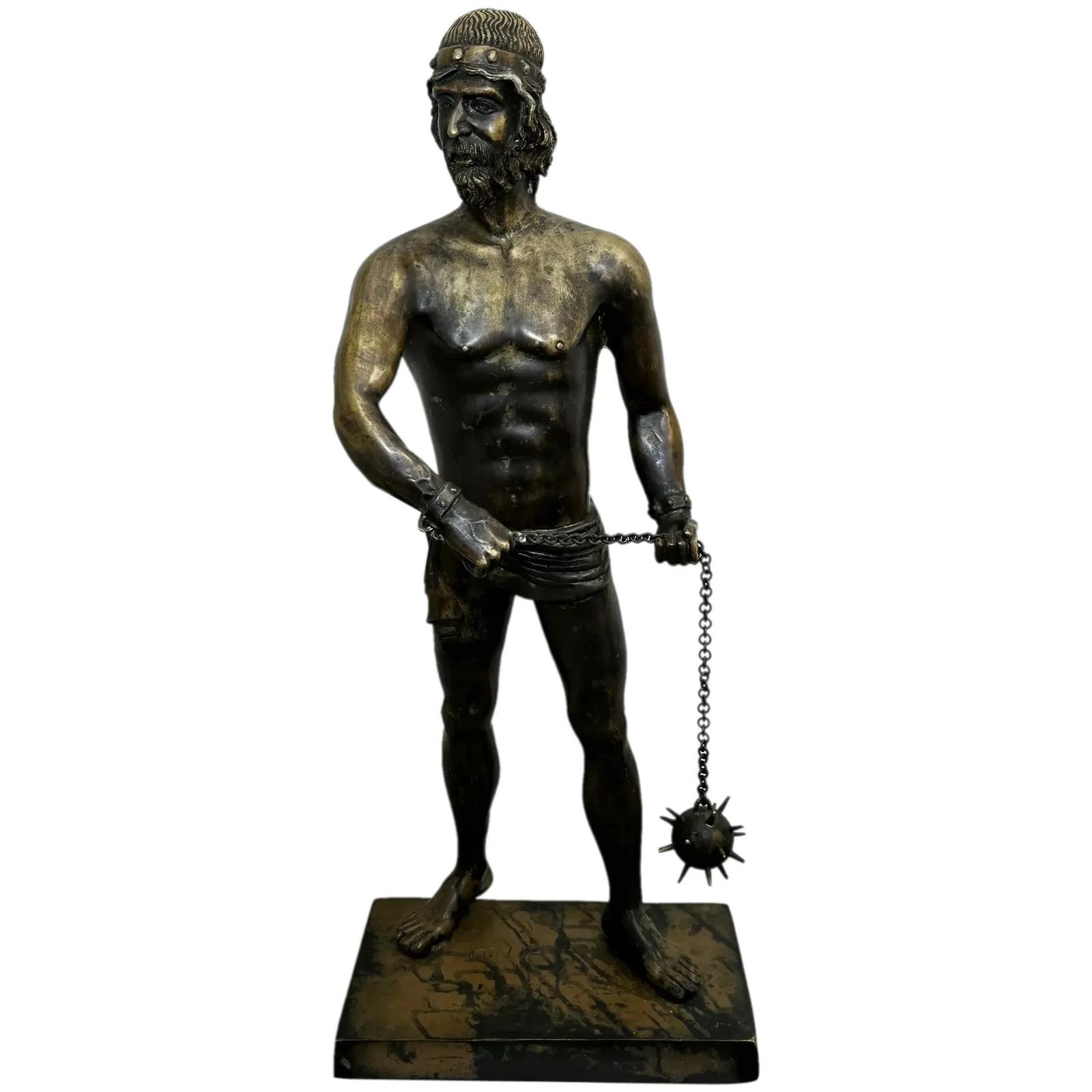 French Bronze Gladiator Sculpture After Emile Louis Picault (1 of 63)