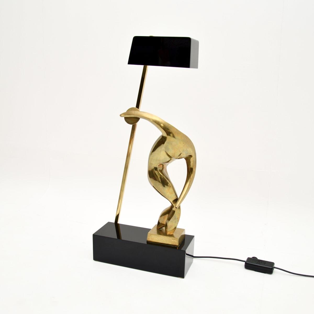 Vintage Italian Sculptural Bronze Table Lamp by Maxime Delo (1 of 13)