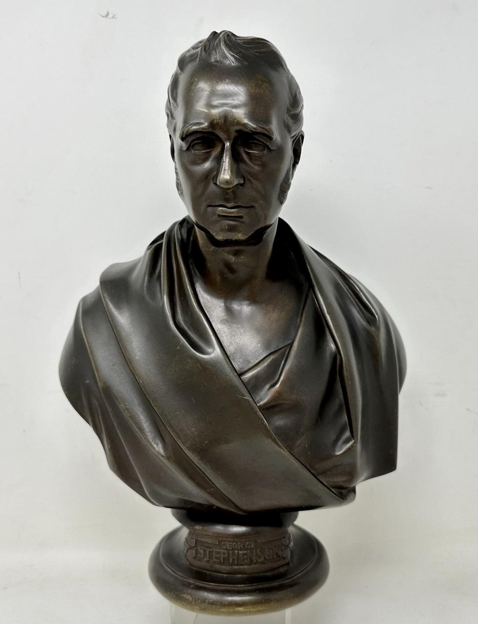 Antique Male Bronze Bust George Stephenson Railways Interest Edward William Wyon (1 of 11) Antique Male Bronze Bust George Stephenson Railways Interest Edward William Wyon (1 of 11)