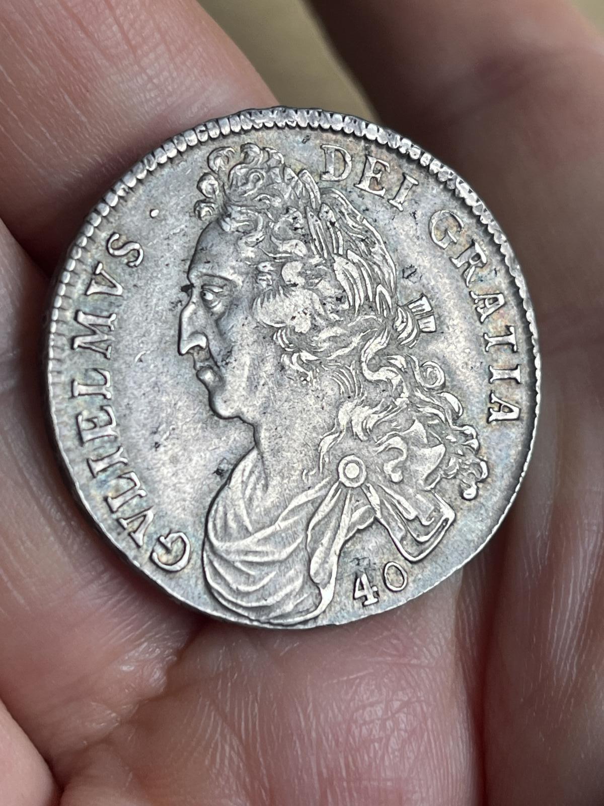 William II - Scotland - 1695 - Silver 40 Shillings / Forty Shillings - SEPTIMO (1 of 11)