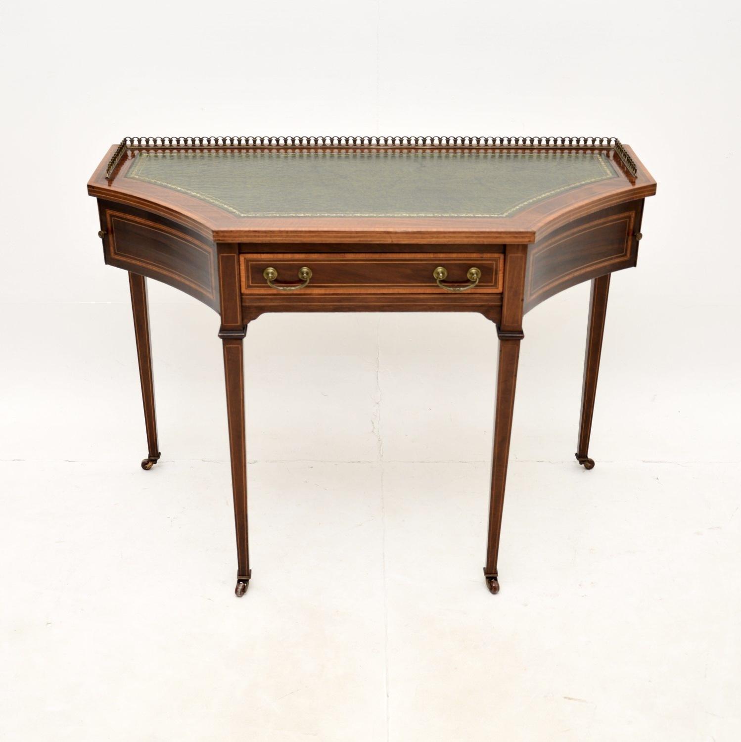 Antique Edwardian Inlaid Mahogany Writing Table / Desk (1 of 10) Antique Edwardian Inlaid Mahogany Writing Table / Desk (1 of 10)