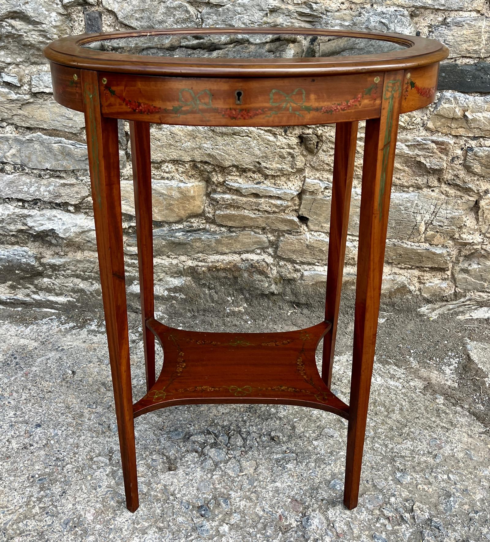 Edwardian Satinwood Bijouterie Display Table (1 of 17)