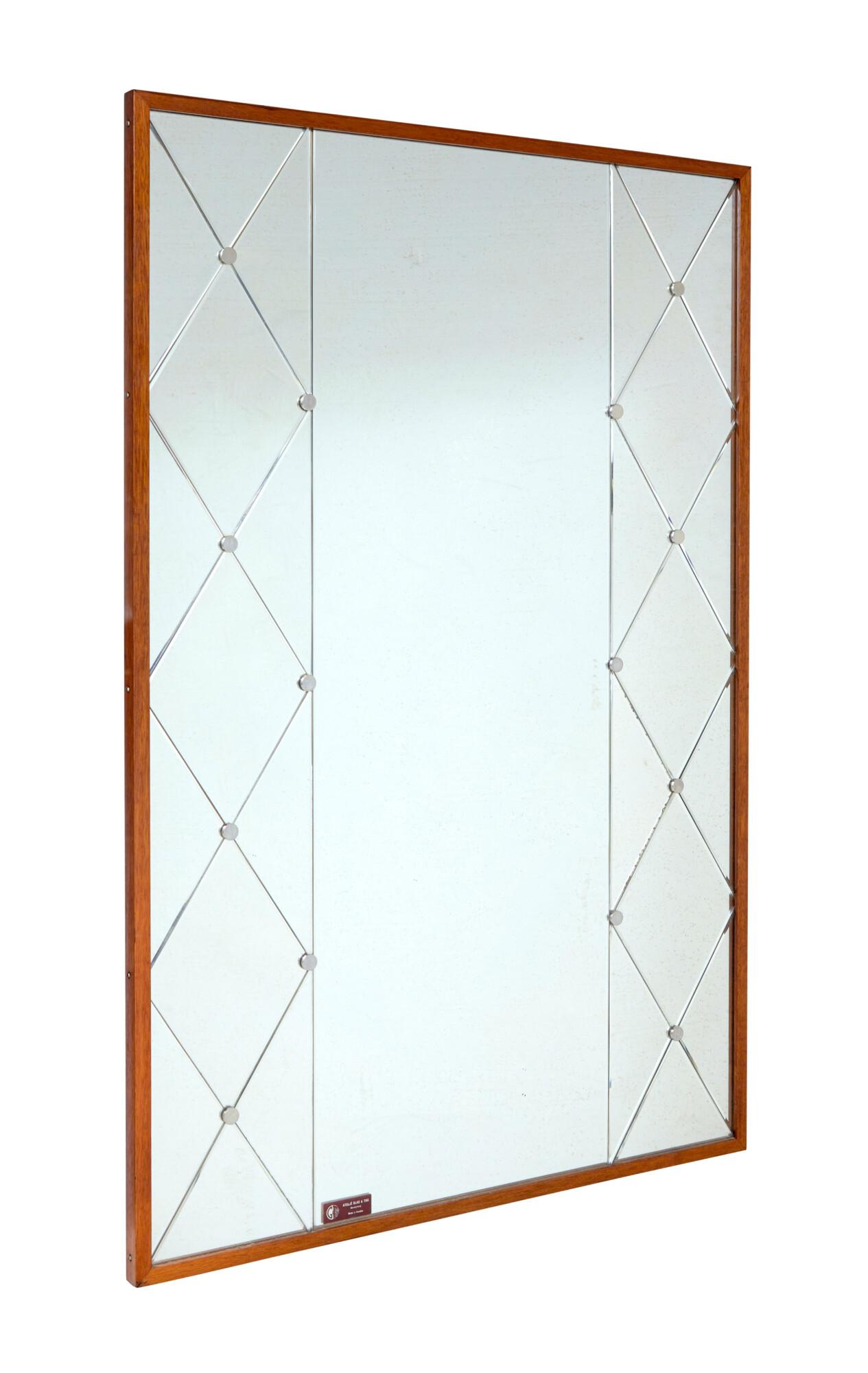 Mid Century Glas & Tra Scandinavian Harlequin Mirror (1 of 7)