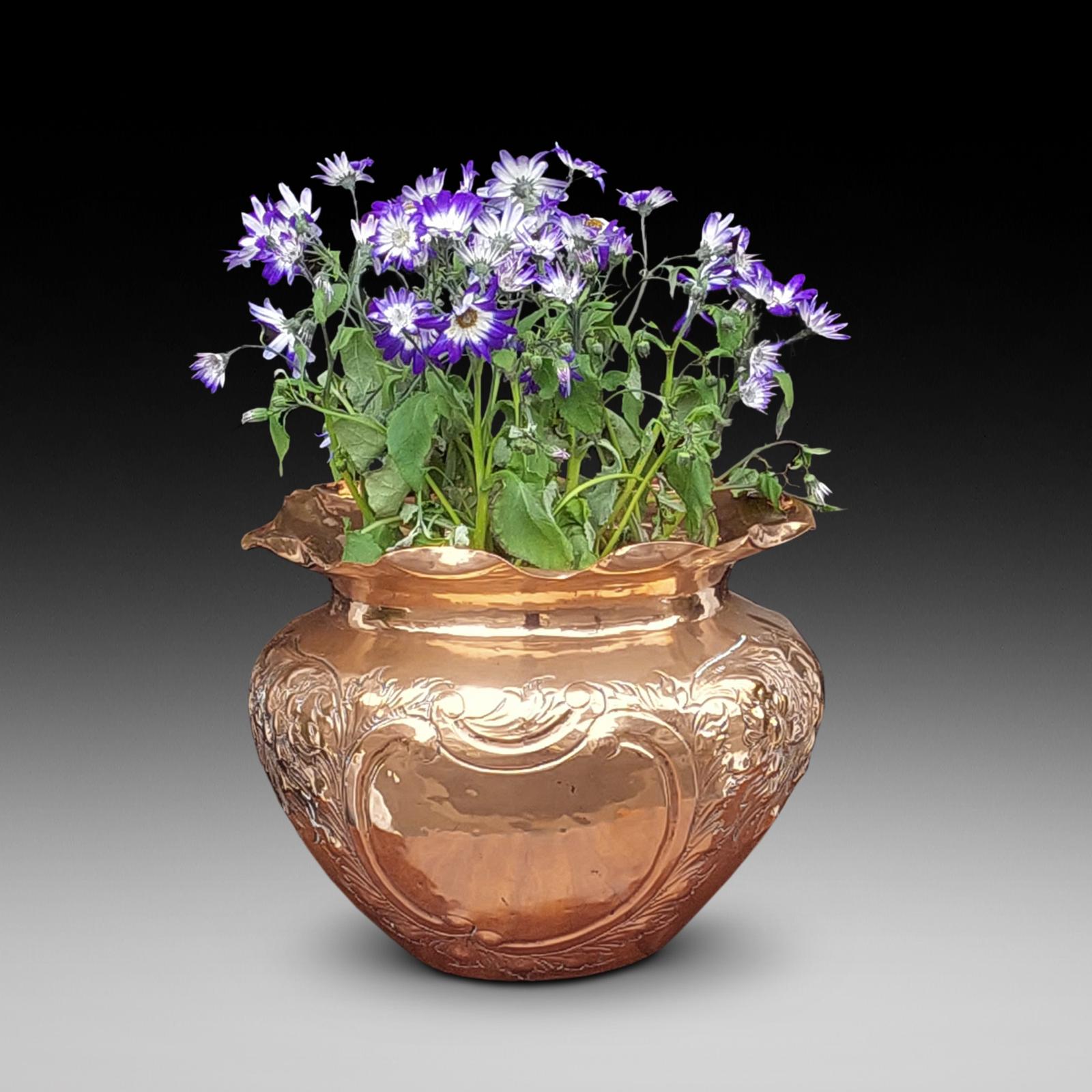 Late 19thc Hand Stitched Copper Planter (1 of 10) Late 19thc Hand Stitched Copper Planter (1 of 10)