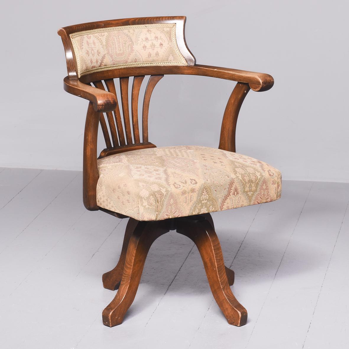 Late Victorian Tapestry Upholstered Revolving Office or Captain’s Chair (1 of 9) Late Victorian Tapestry Upholstered Revolving Office or Captain’s Chair (1 of 9)