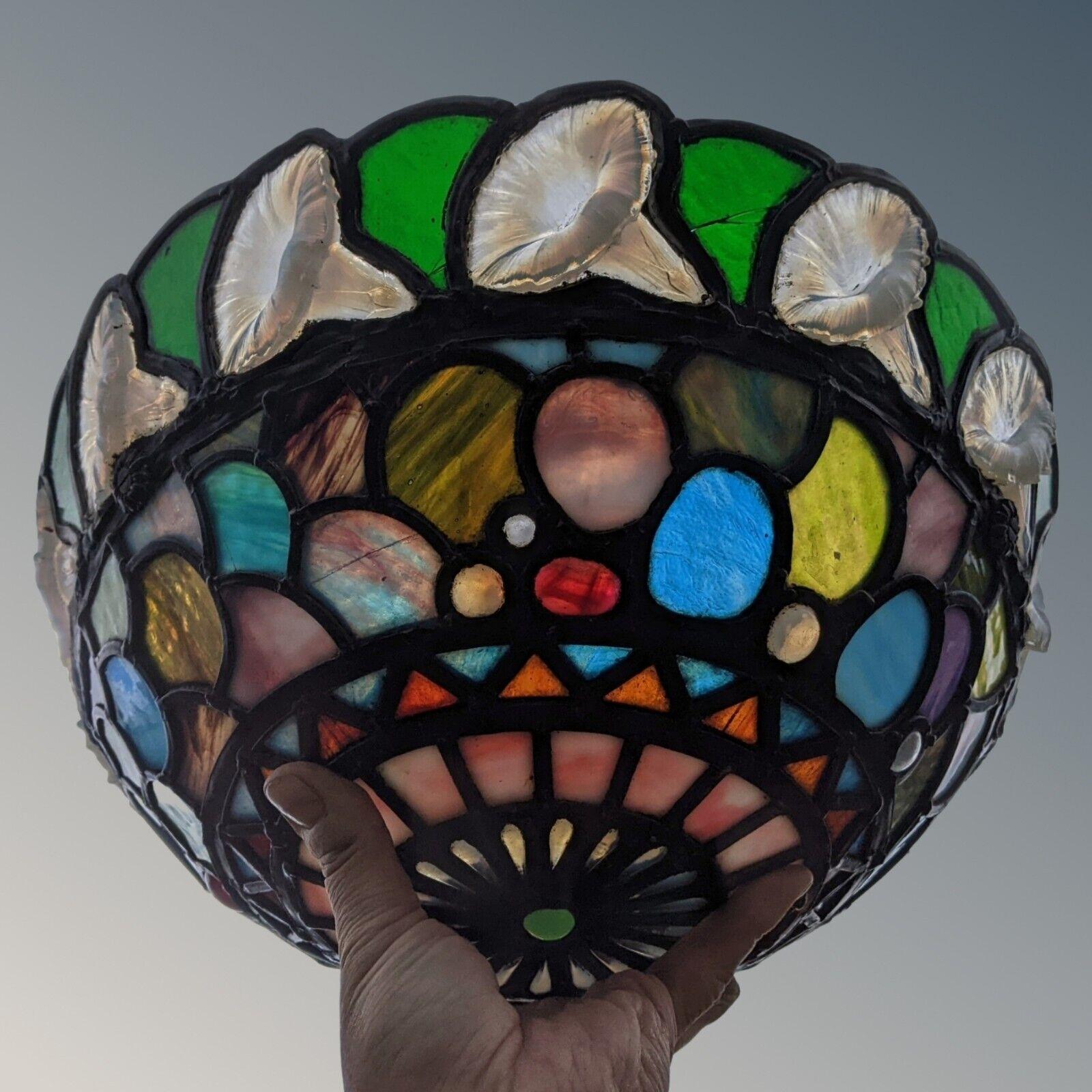 Good Antique Tiffany Style Ceiling Light (1 of 7)