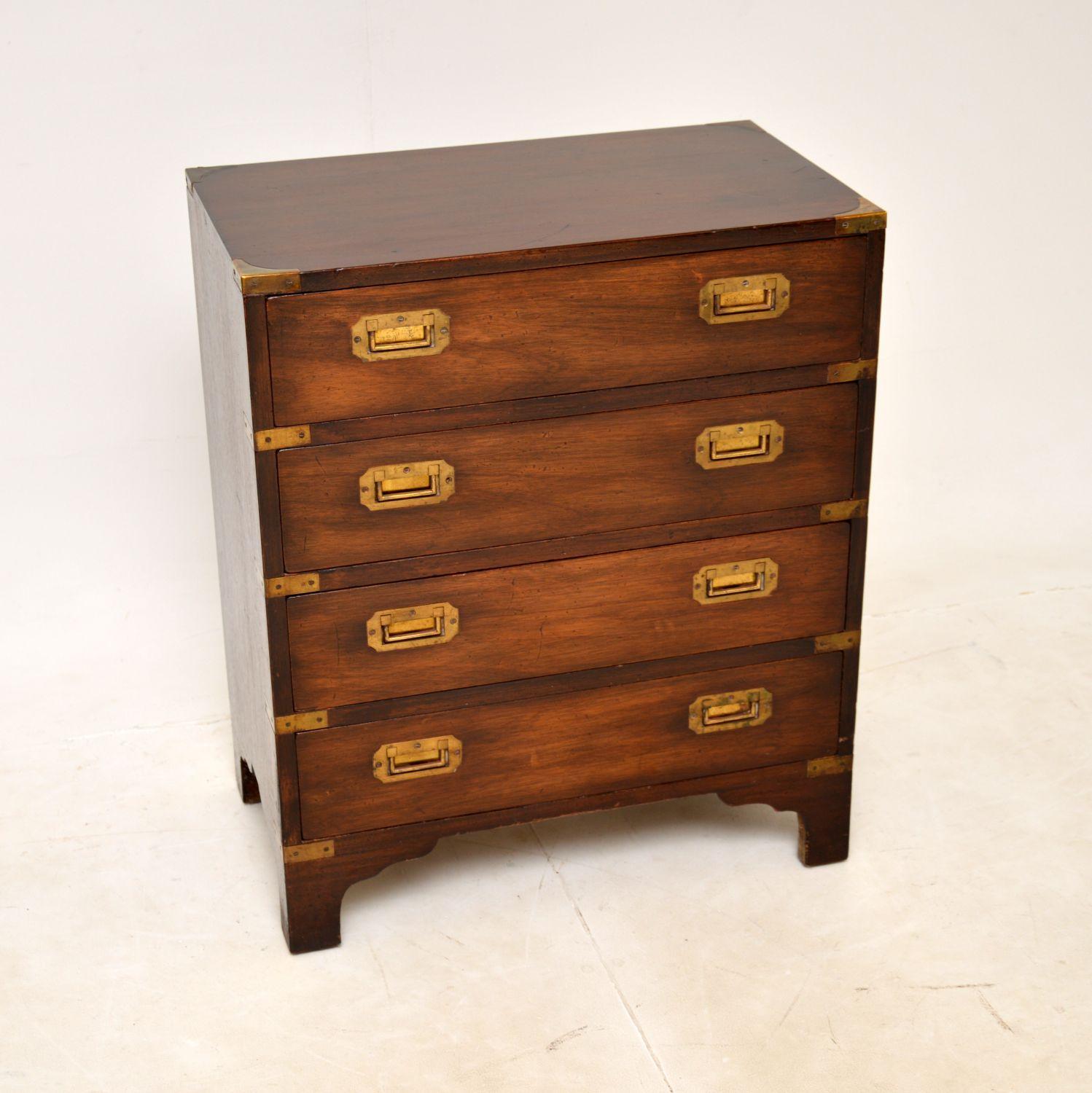 Mahogany Military Campaign Chest of Drawers (1 of 7) Mahogany Military Campaign Chest of Drawers (1 of 7)