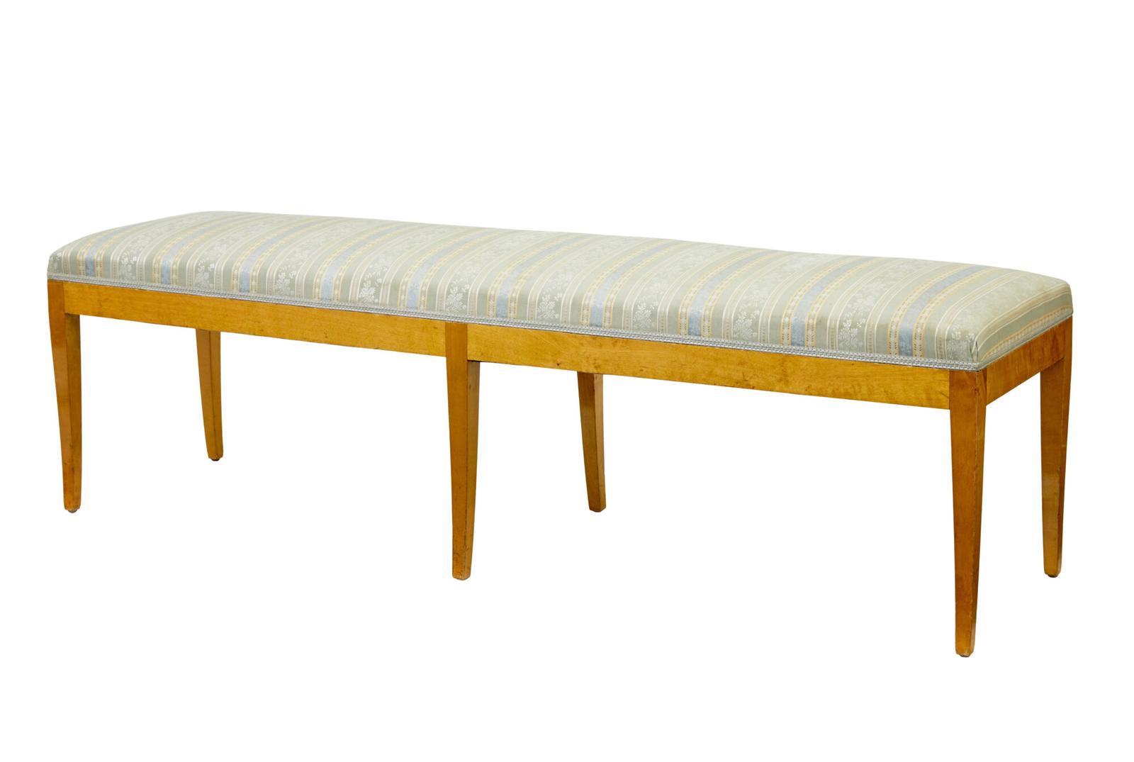 Early 20th Swedish Birch Long Bedroom Stool (1 of 8) Early 20th Swedish Birch Long Bedroom Stool (1 of 8)