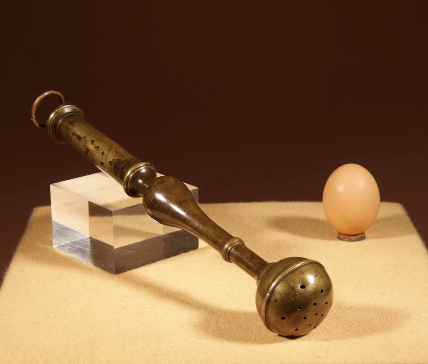 Interesting Bronze Aspergillum / Holy Water Spreader - Continental 18th Century (1 of 5)