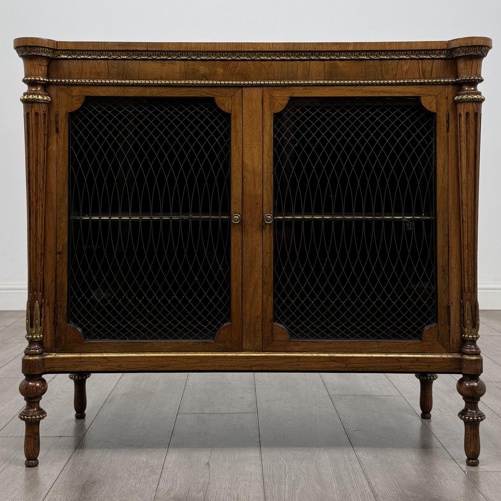 Vintage Regency Style Rosewood Side Cabinet | Brass Grille Doors | AF-6658 (1 of 10) Vintage Regency Style Rosewood Side Cabinet | Brass Grille Doors | AF-6658 (1 of 10)