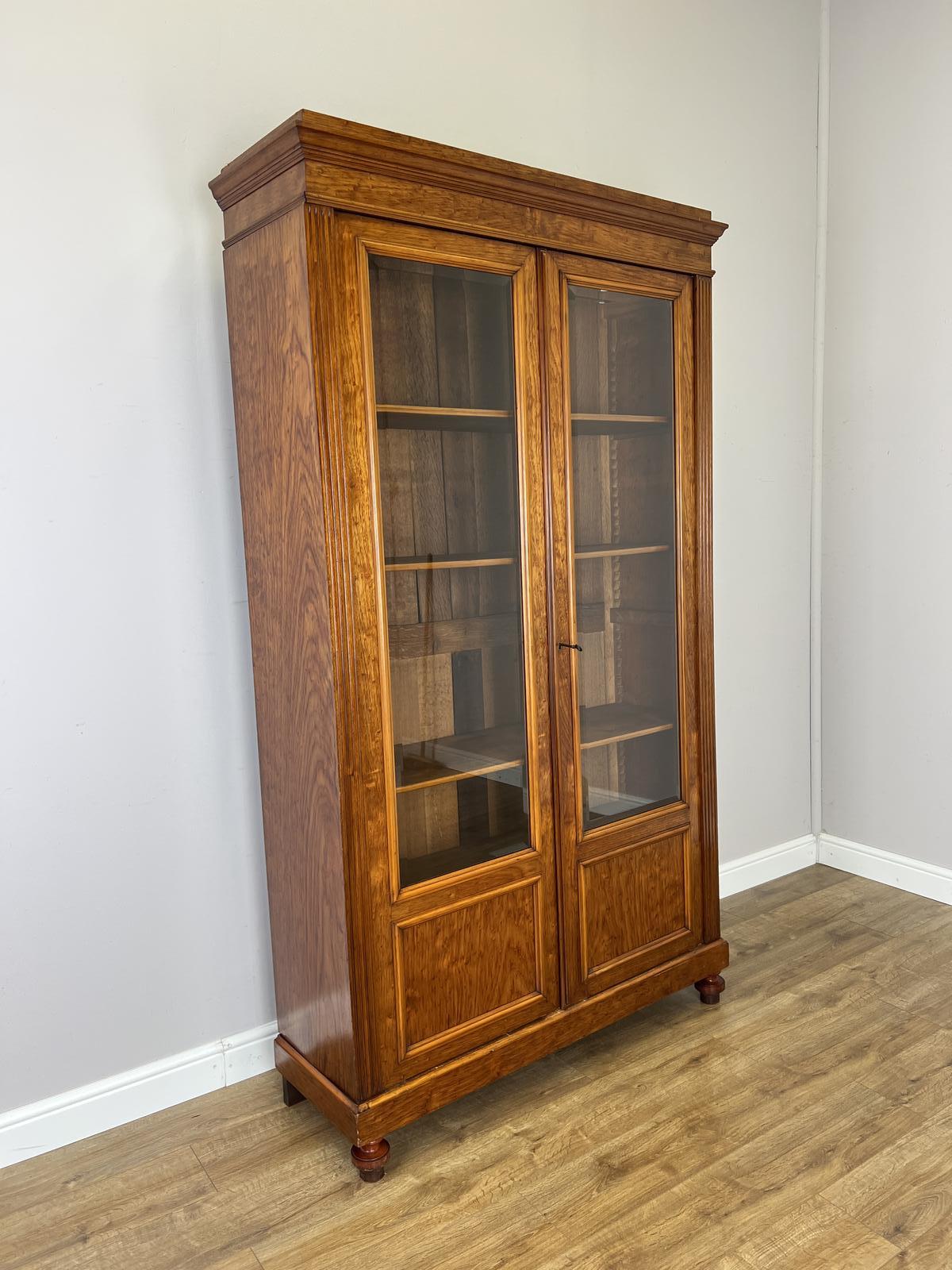 Bookcase Antique French Walnut Glazed Display Cabinet (1 of 15) Bookcase Antique French Walnut Glazed Display Cabinet (1 of 15)