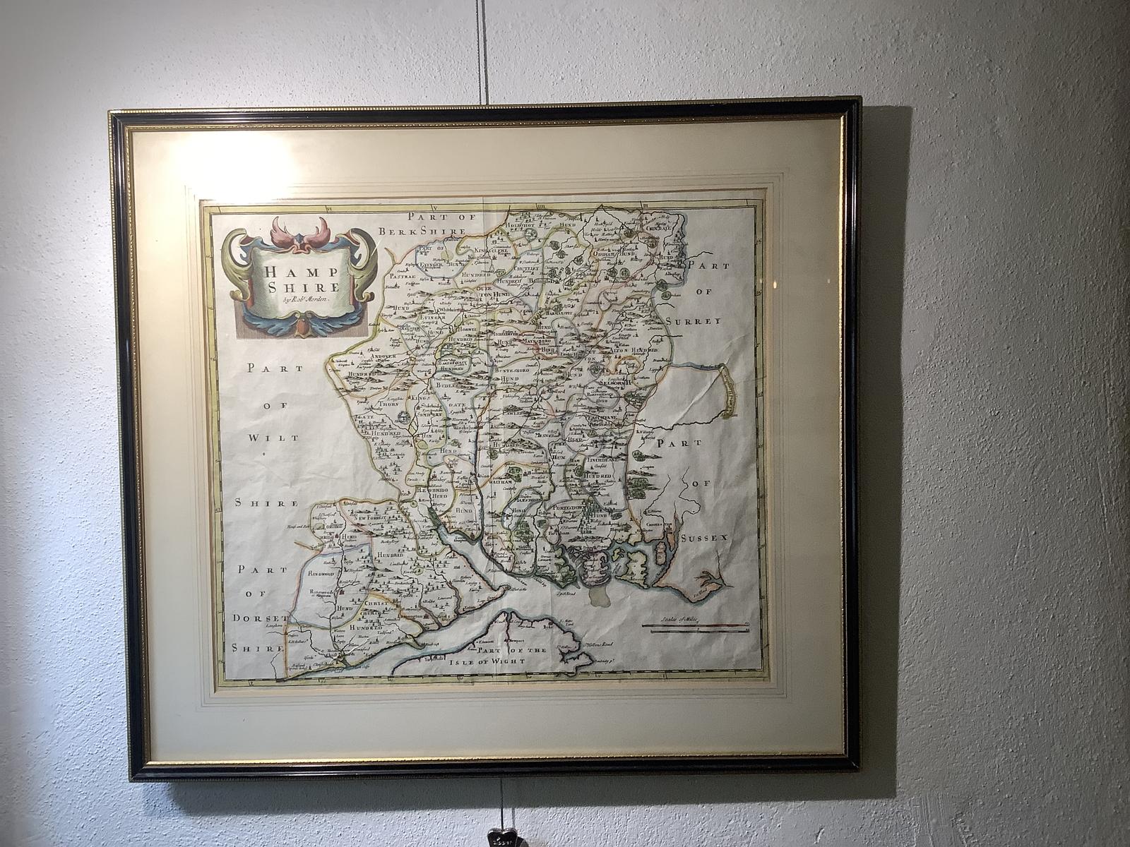 Robert Morden:  17th Century Map of Hampshire (1 of 3)