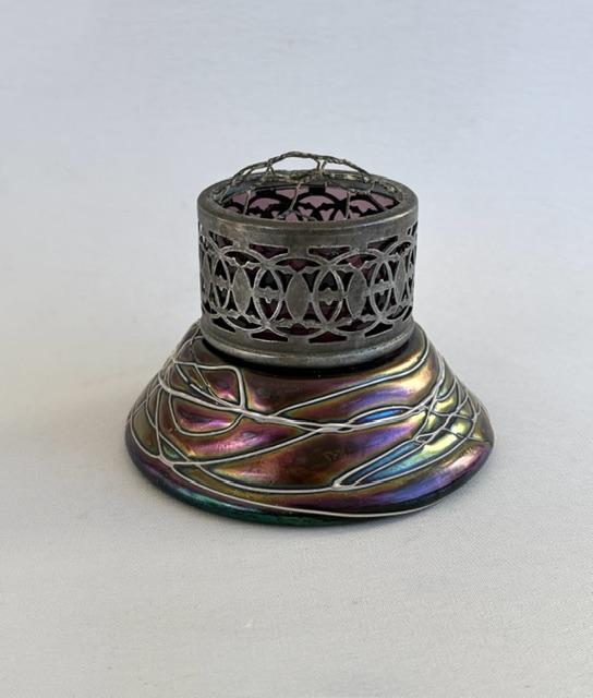 Rare Pallme Konig Art Nouveau Iridescent Glass Flower Bowl (1 of 9) Rare Pallme Konig Art Nouveau Iridescent Glass Flower Bowl (1 of 9)
