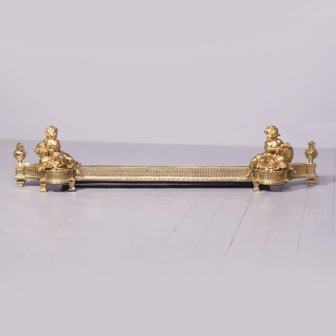 Monumental French Cast Brass Fender (1 of 8)