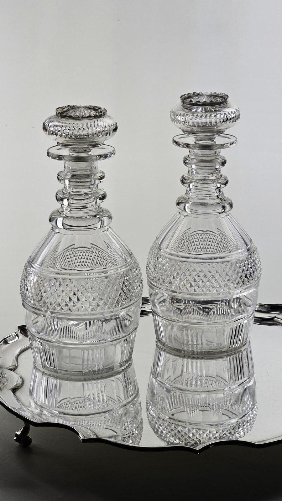 Pair of 19th Century Antique Cut Glass Decanters (1 of 11)
