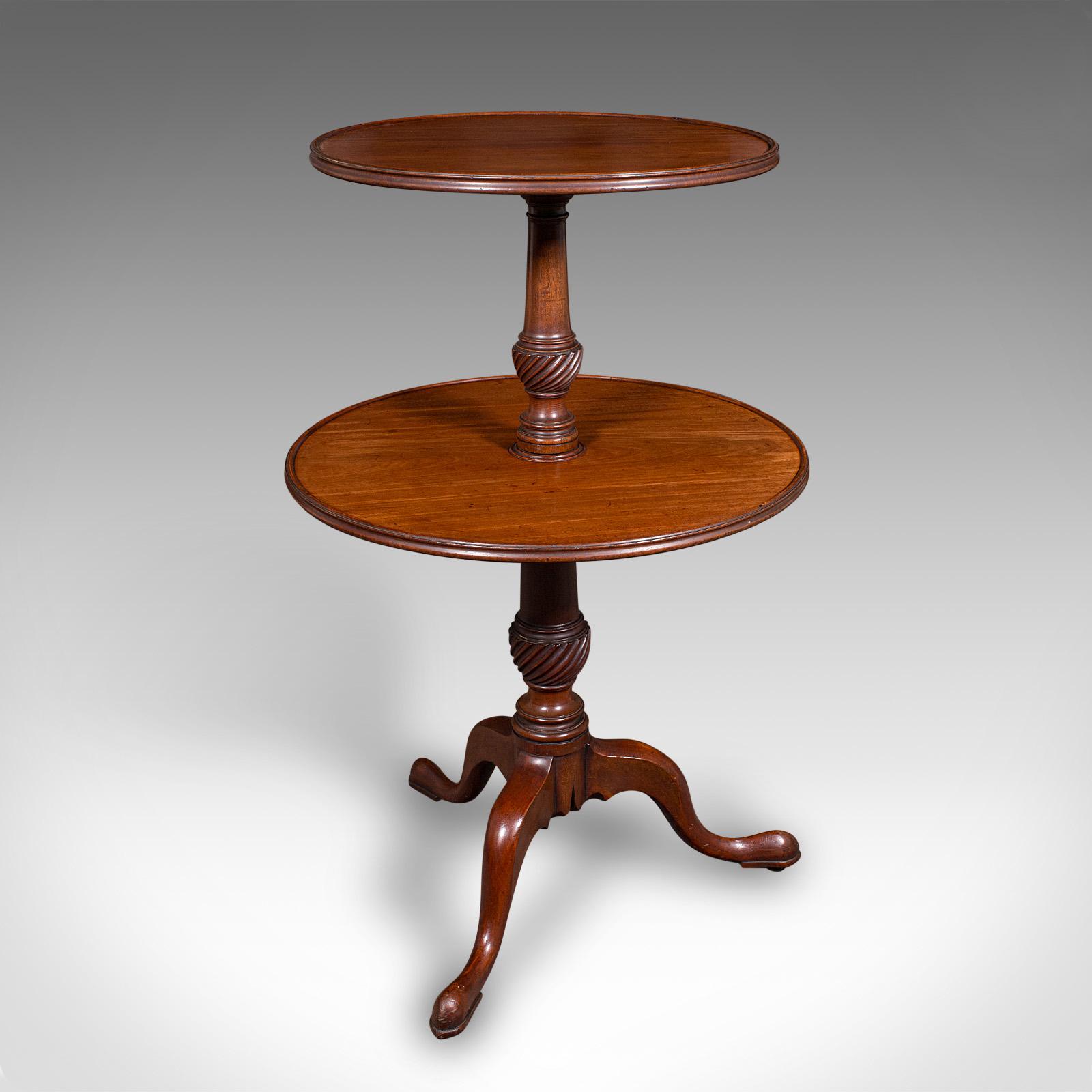 Antique Two Tier Dumbwaiter, English, Afternoon Tea, Jardiniere Stand - Georgian (1 of 9) Antique Two Tier Dumbwaiter, English, Afternoon Tea, Jardiniere Stand - Georgian (1 of 9)