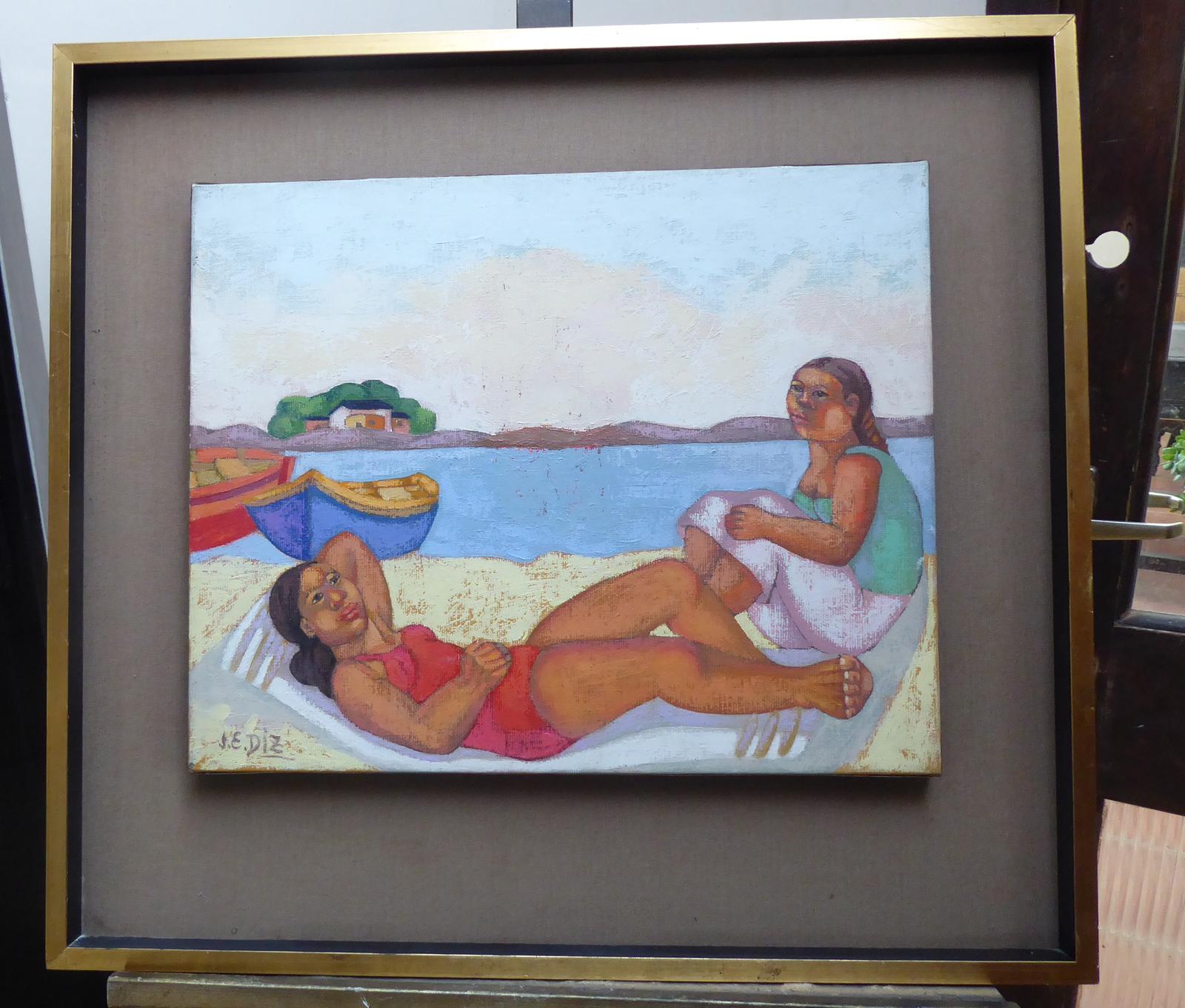 Oil on Canvas Fun in the Sun Listed Artist Juana Elena Diz (1 of 13)