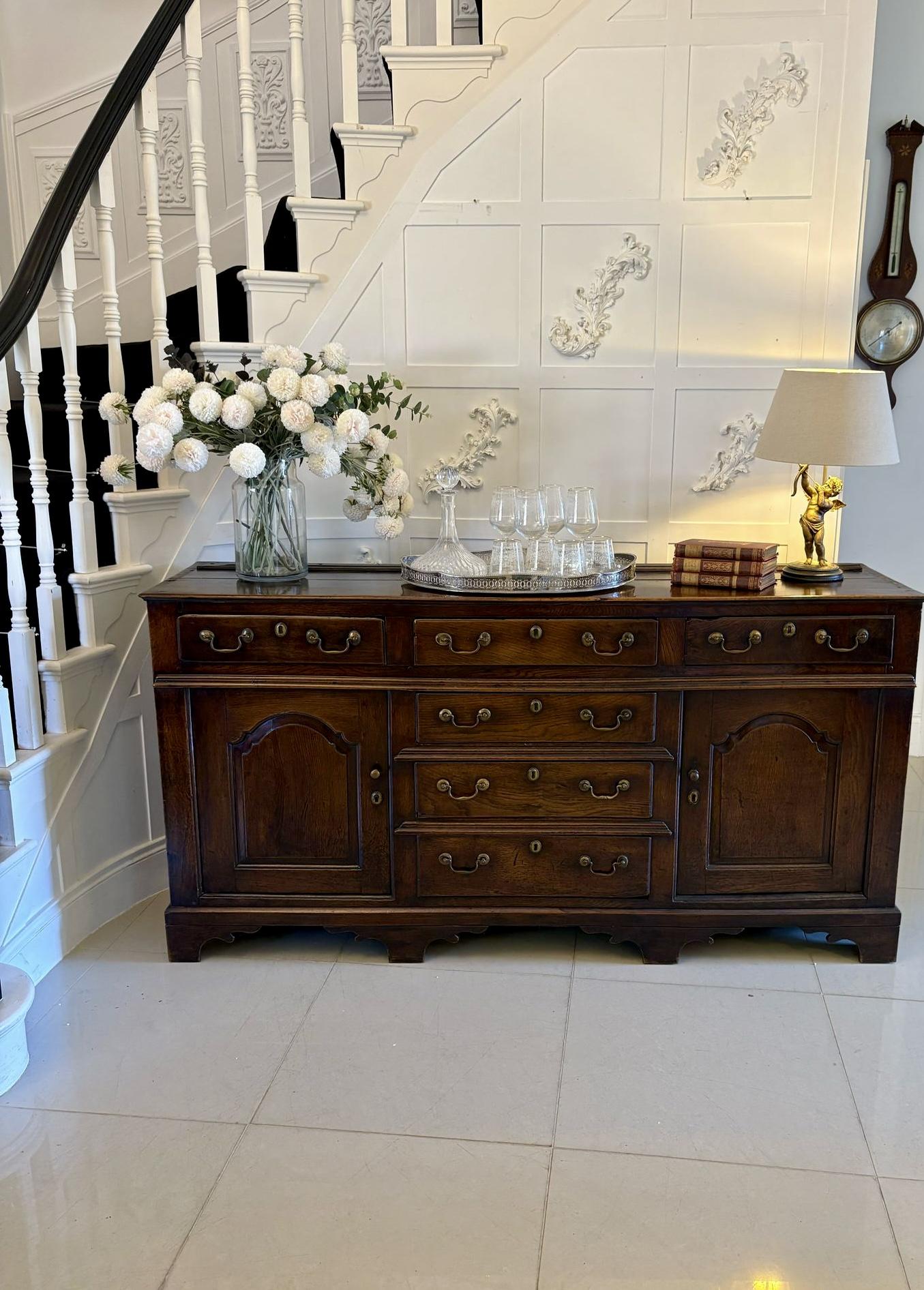 Antique George III 18th Century Outstanding Quality Oak Welsh Dresser (1 of 8)