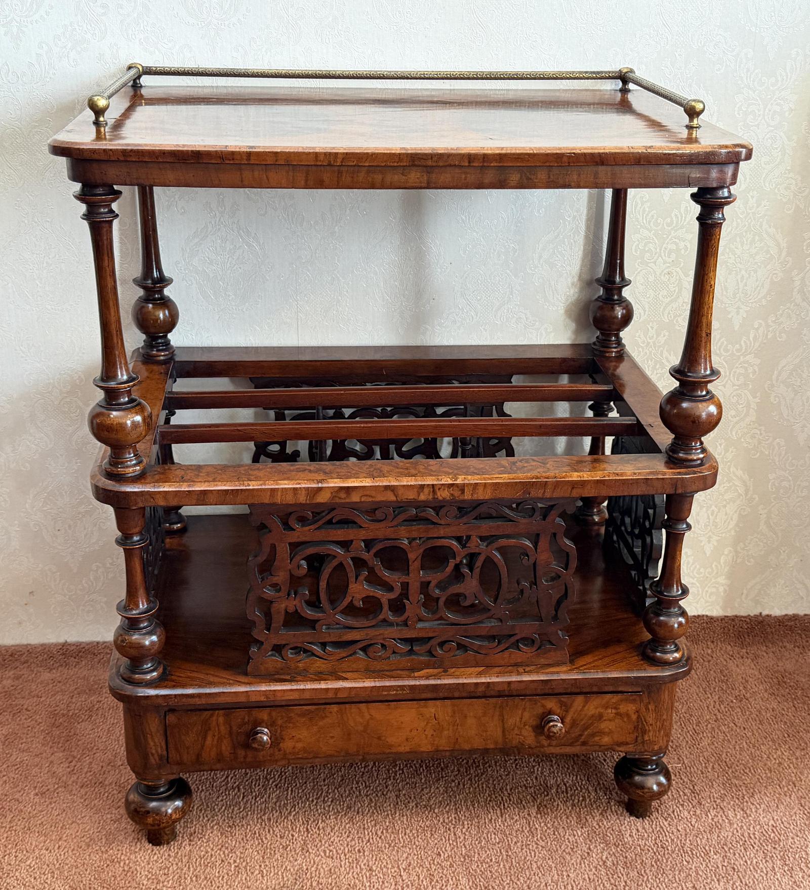 Burr Walnut Victorian Music Canterbury (1 of 6) Burr Walnut Victorian Music Canterbury (1 of 6)