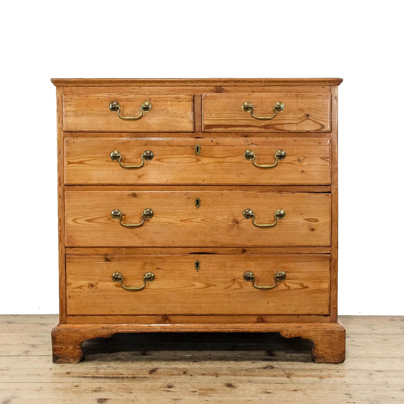 Antique 19th Century Pine Chest of Drawers (1 of 12)