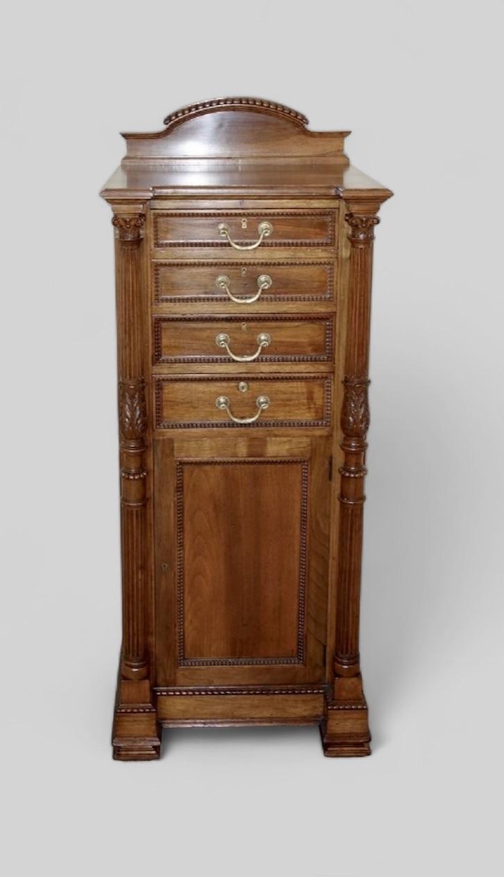 Victorian Walnut Pedestal Cabinet (1 of 6)