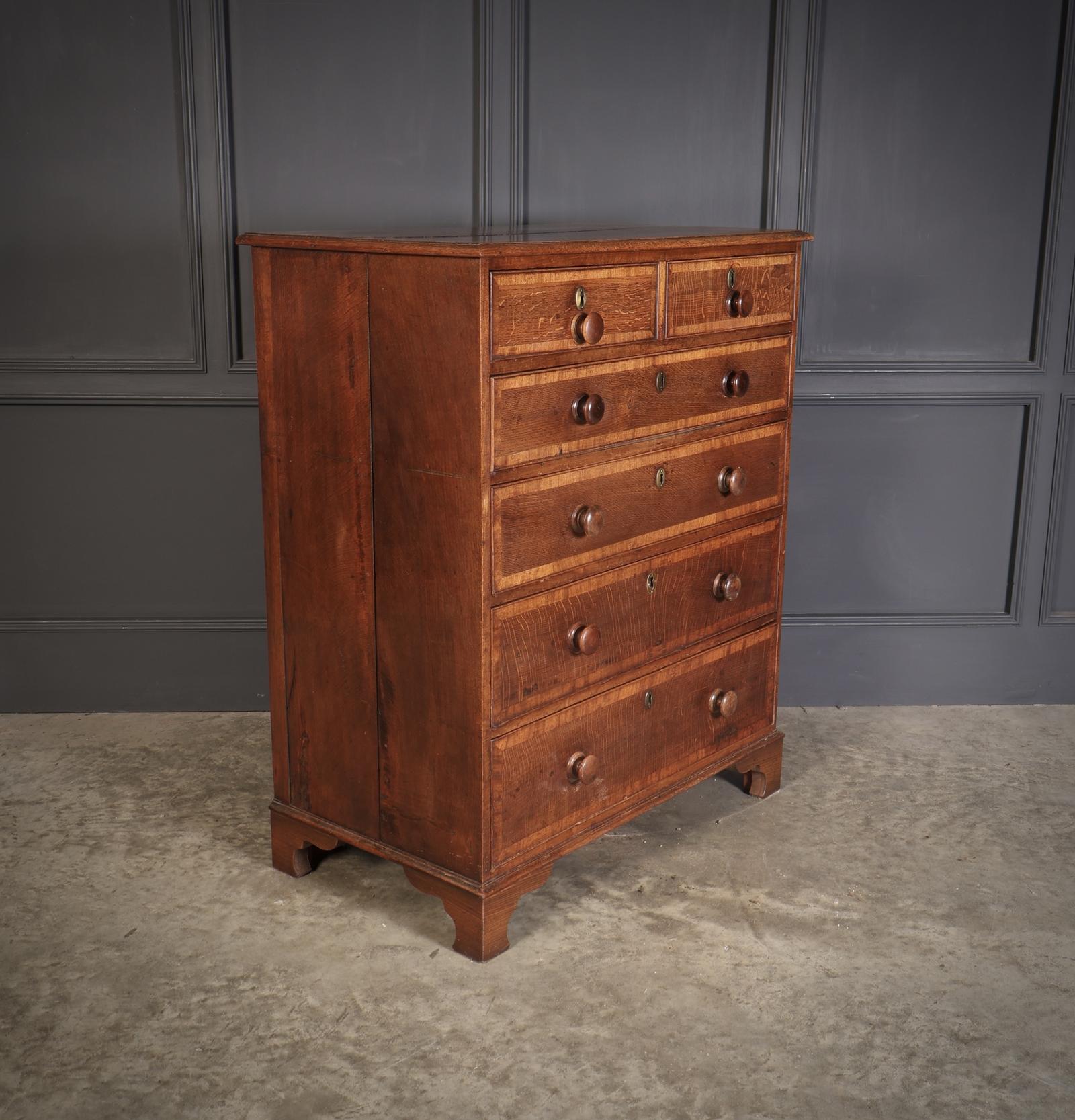 George III Oak Chest of Drawers (1 of 9)