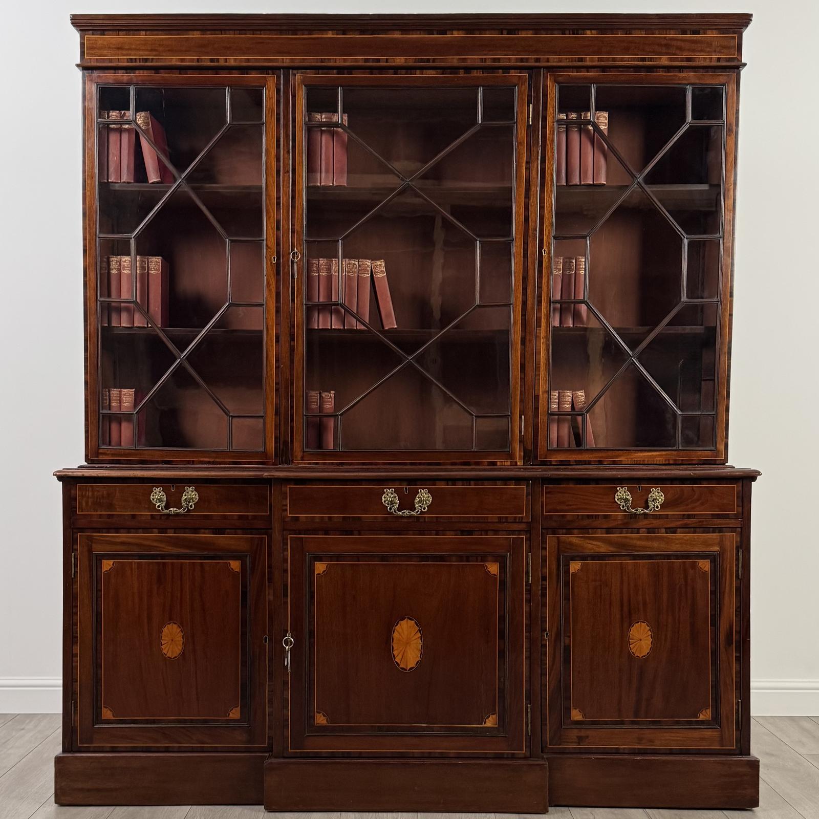 Antique 19th Century Fine Quality Bookcase In Mahogany (1 of 13)