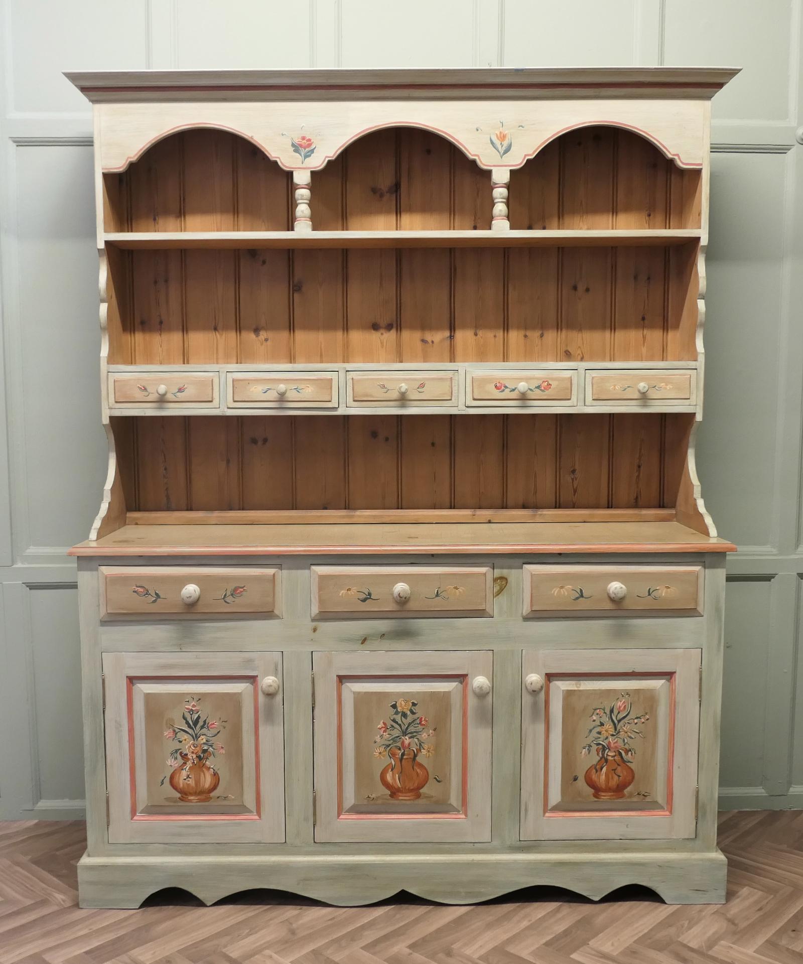 Superb Artisan Painted Farmhouse Kitchen Pine Dresser (1 of 11) Superb Artisan Painted Farmhouse Kitchen Pine Dresser (1 of 11)