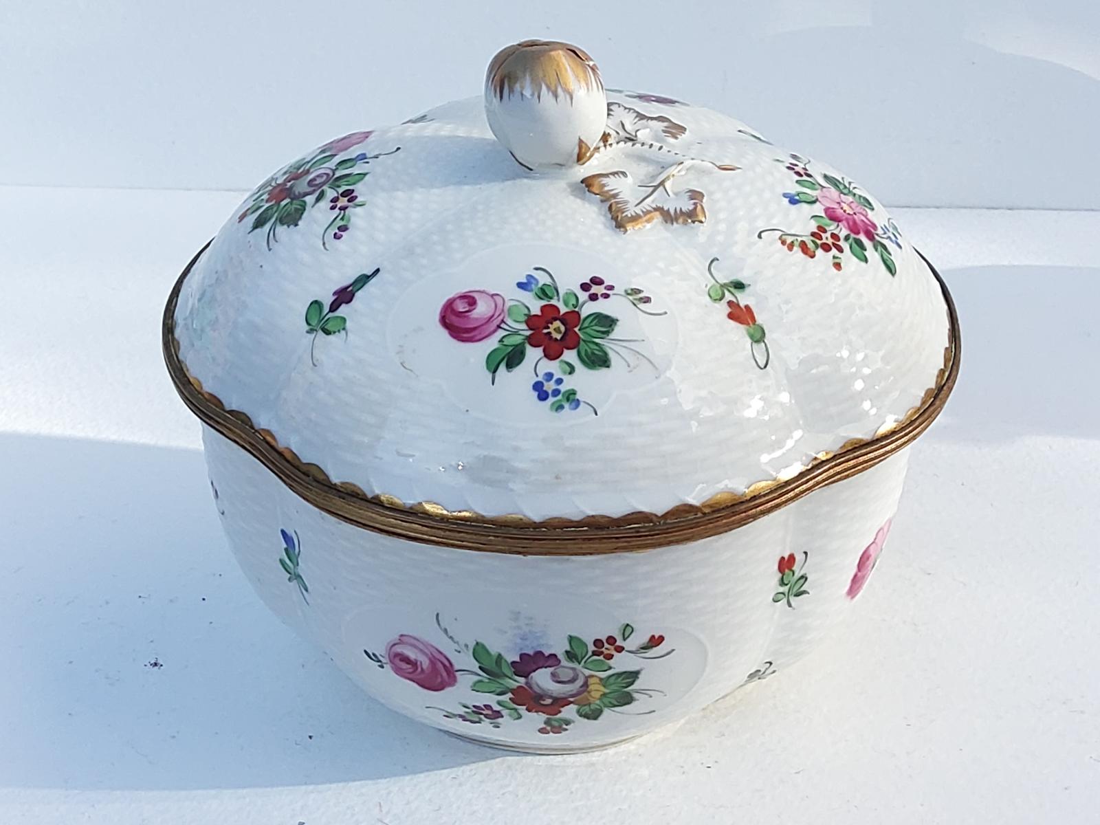 19th Century Porcelain Pot with Hinged Cover (1 of 5)
