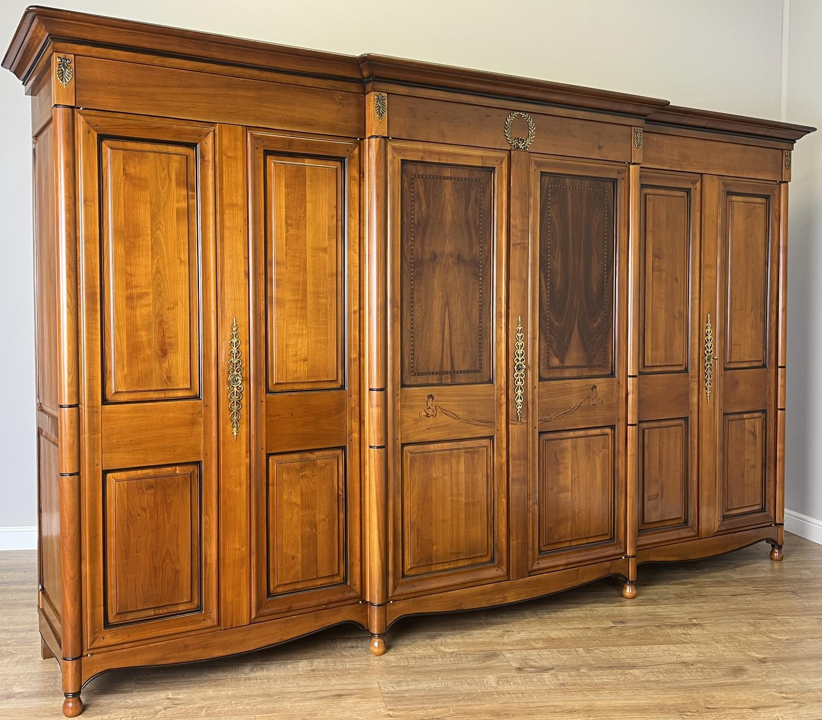 Wardrobe Vintage French Ehalt Style Six Door Carved Armoire Cabinet (1 of 16) Wardrobe Vintage French Ehalt Style Six Door Carved Armoire Cabinet (1 of 16)