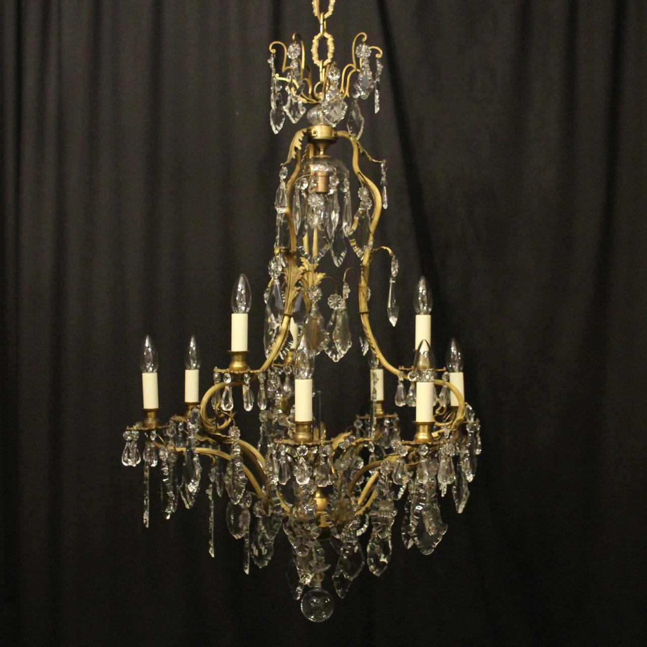 French Gilded Bronze Birdcage Crystal Chandelier (1 of 10) French Gilded Bronze Birdcage Crystal Chandelier (1 of 10)