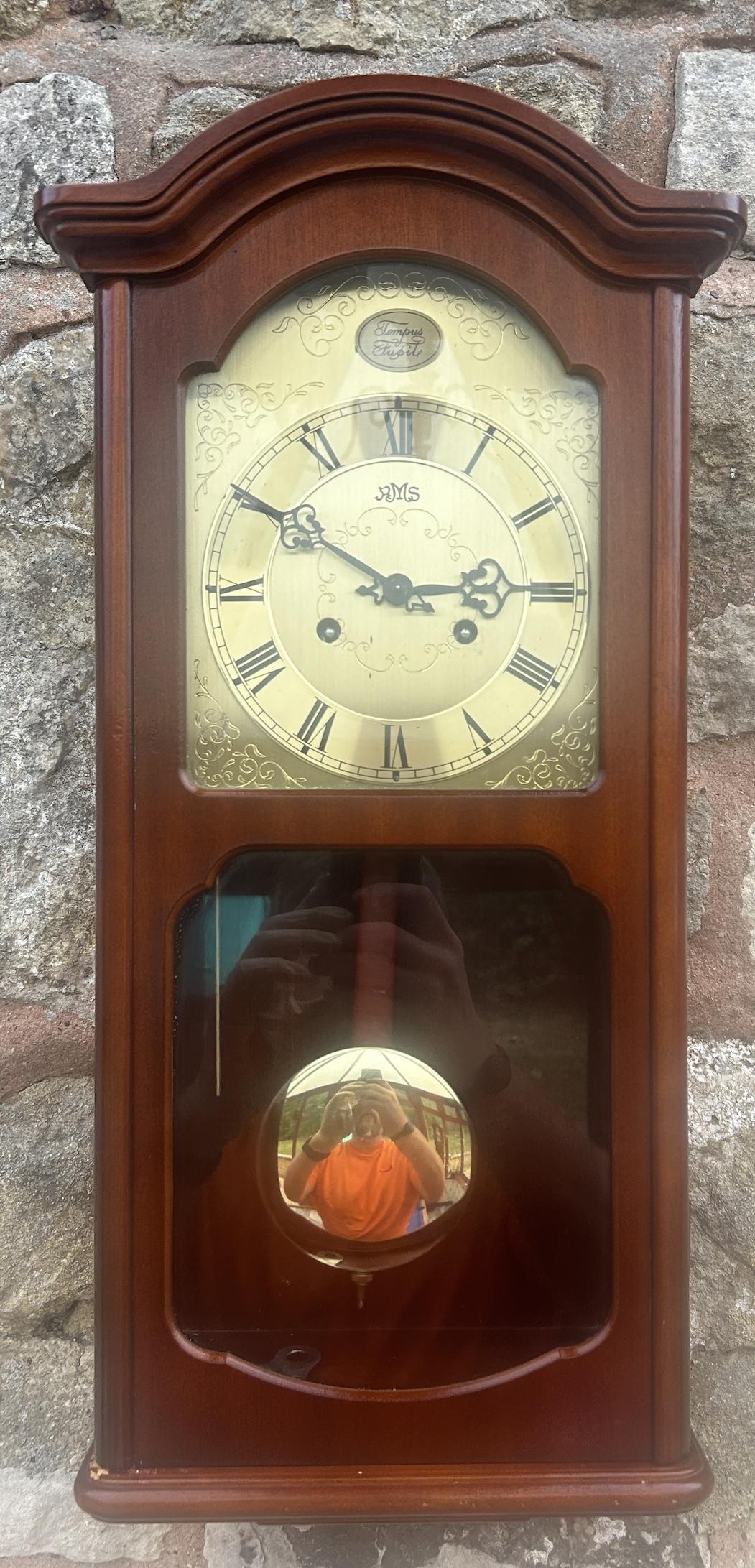 Lovely RMS Mahogany Case Wall Clock ca.1970 (1 of 10)
