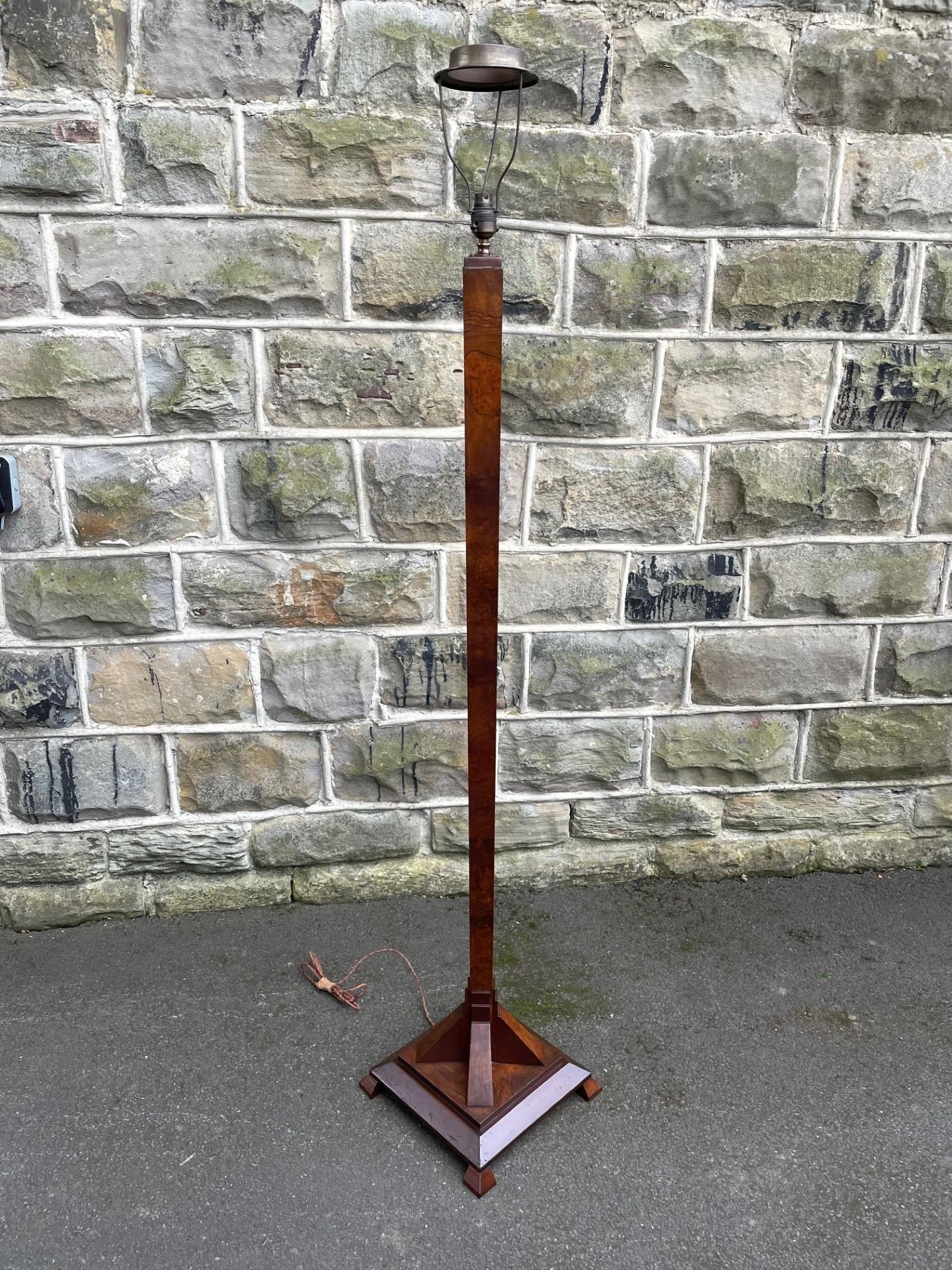 Art Deco Burr Walnut Floor Lamp / Standard Lamp (1 of 10) Art Deco Burr Walnut Floor Lamp / Standard Lamp (1 of 10)