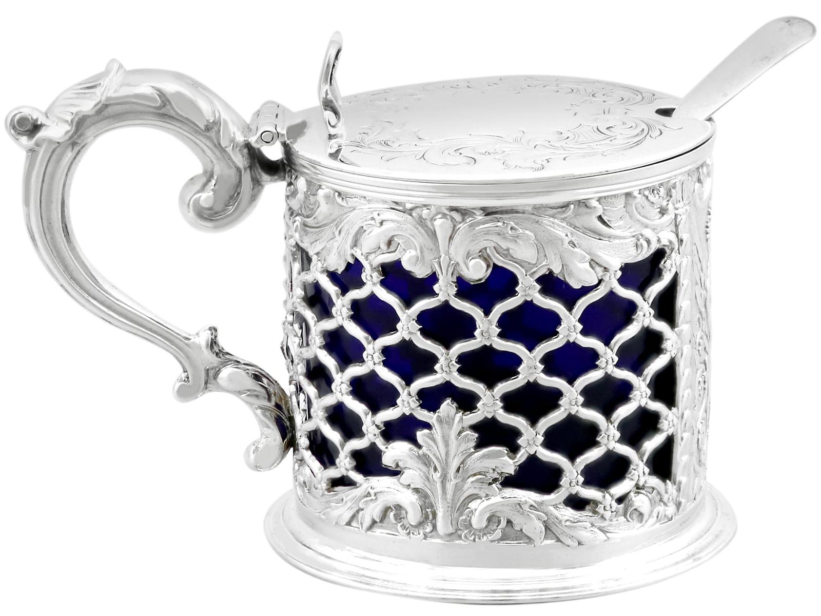 Antique Victorian Sterling Silver Mustard Pot 1841 (1 of 19)