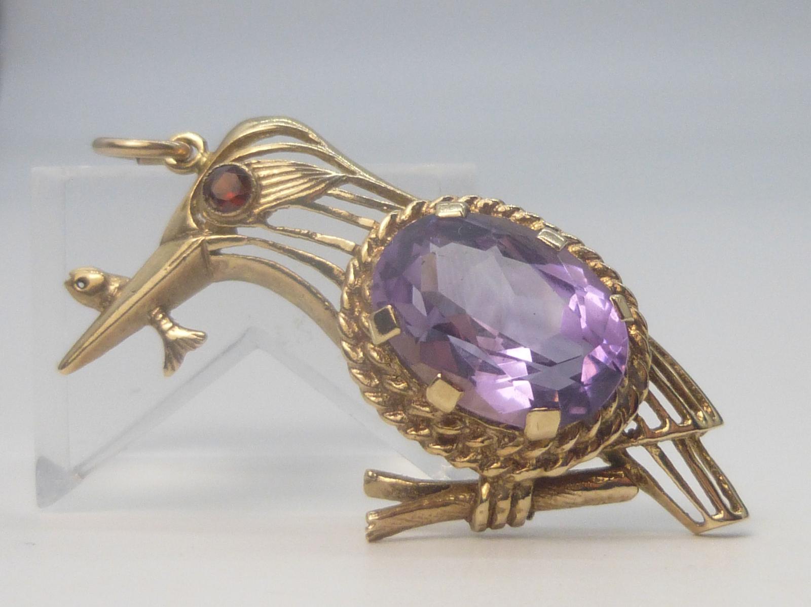 Gold Kingfisher Pendant (1 of 6)