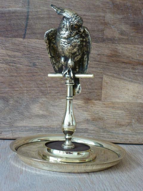 Rare Victorian Brass Cockatoo Novelty Desk Compendium Vesta Match Holder (1 of 8)