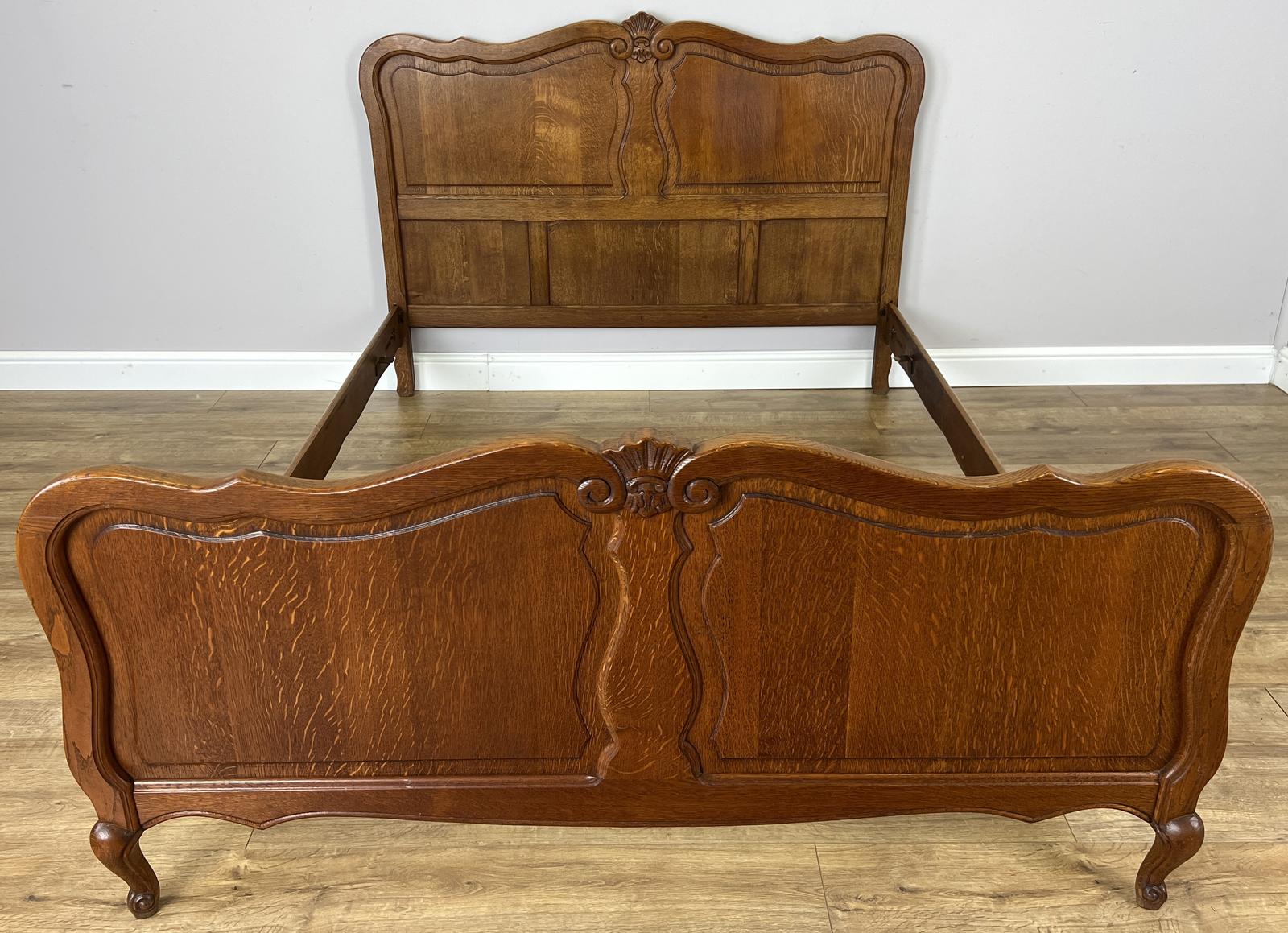 Bed Vintage French Oak Double Bed Frame Carved Headboard (1 of 12) Bed Vintage French Oak Double Bed Frame Carved Headboard (1 of 12)