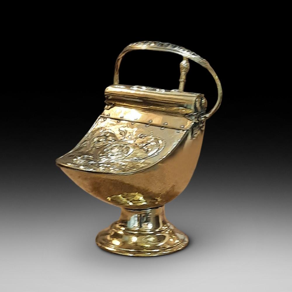 Late Victorian Brass Coal Helmet (1 of 6)