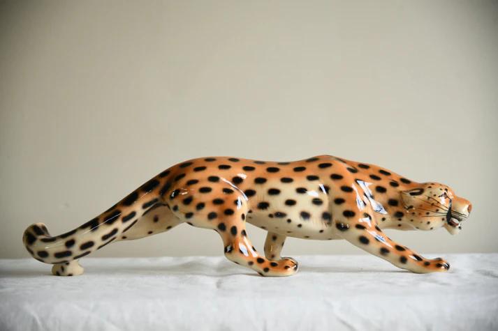 Large Vintage Lenci Style Ceramic Leopard (1 of 10)