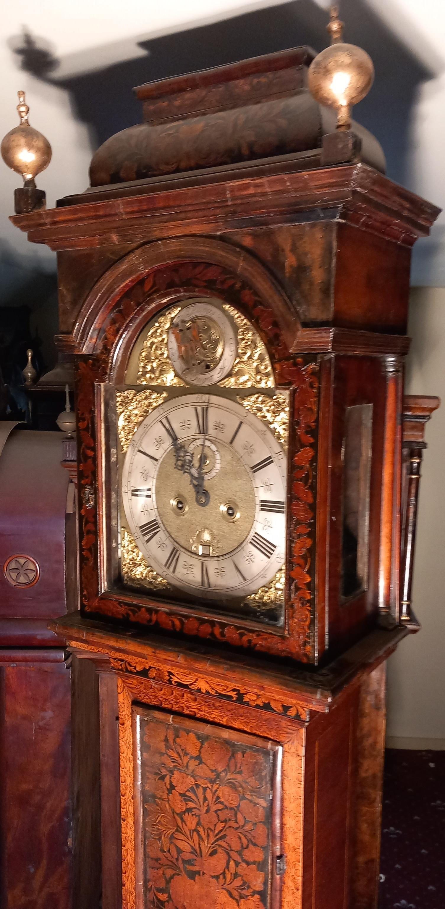 Walnut Marquetry Automation Longcase Clock (1 of 7)
