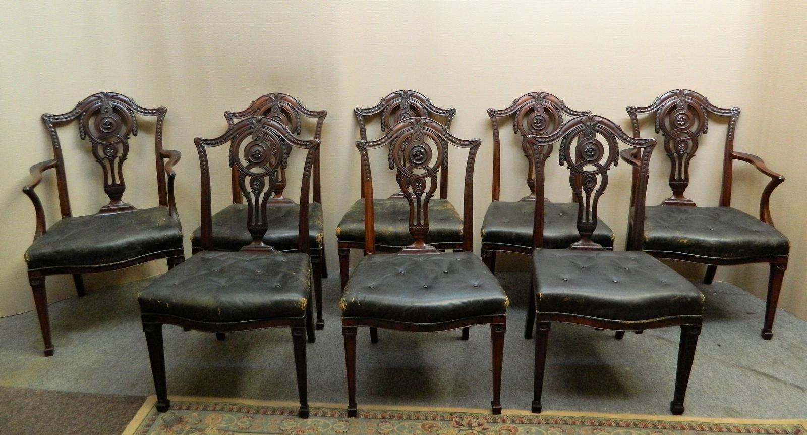 Set of 8 Mahogany Dining Chairs - H. Samuel, London (1 of 8)