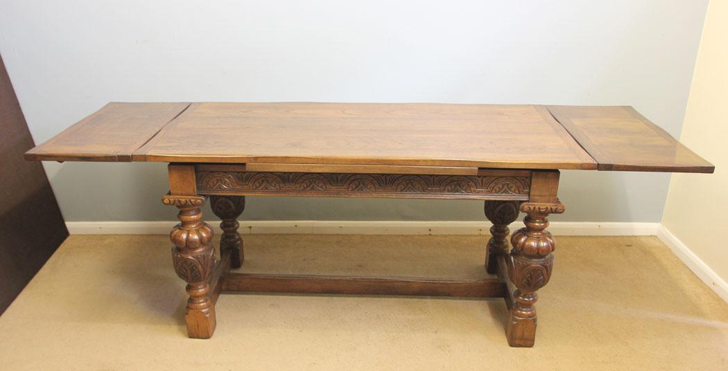 Oak Draw Leaf Table Farmhouse Extending Dining Table (1 of 15) Oak Draw Leaf Table Farmhouse Extending Dining Table (1 of 15)