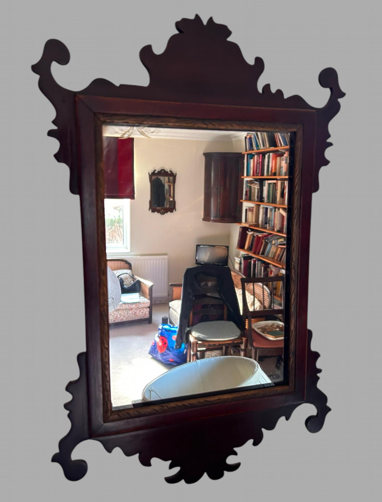 A 19th Century Mahogany Small/Medium Sized Fret Mirror (1 of 3)