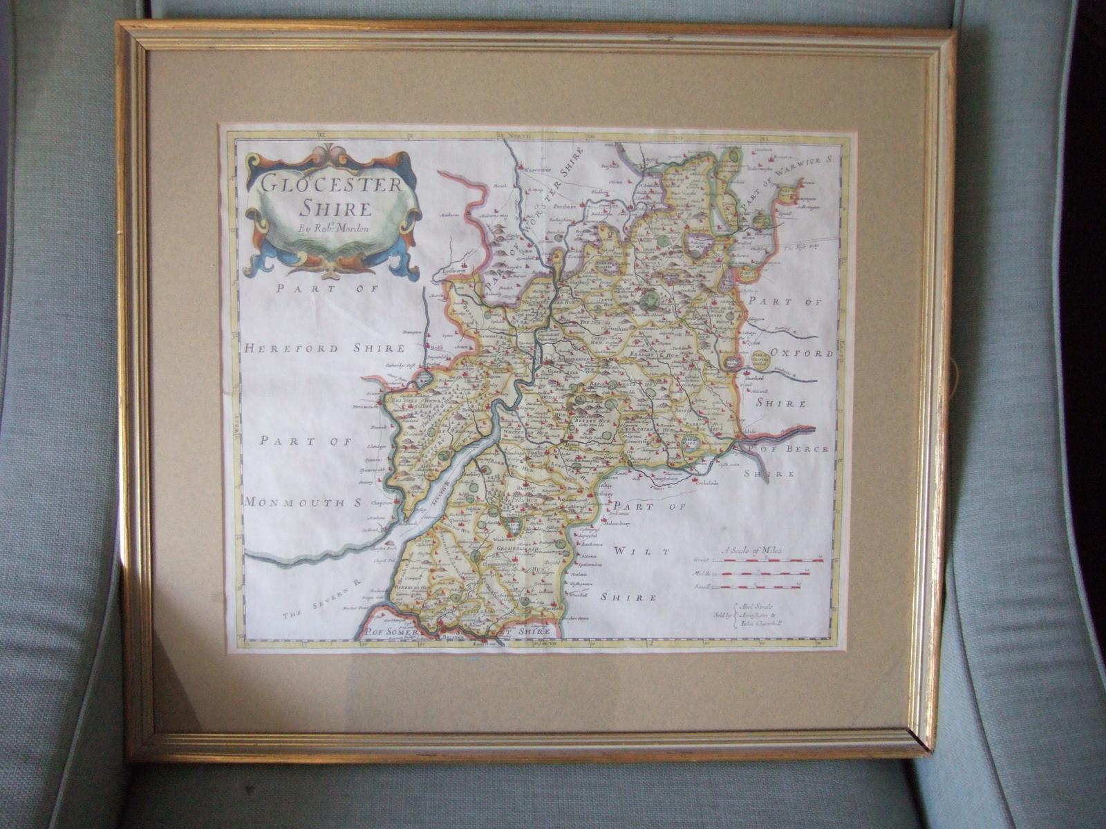 Morden:  Map of Gloucestershire 1722 (1 of 6)