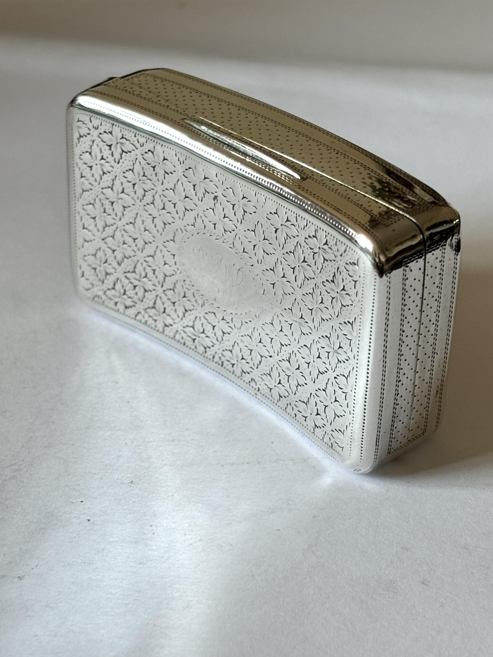 George III Silver Gilt Curved Snuff Box Birmingham 1808 by John Shaw (1 of 13)