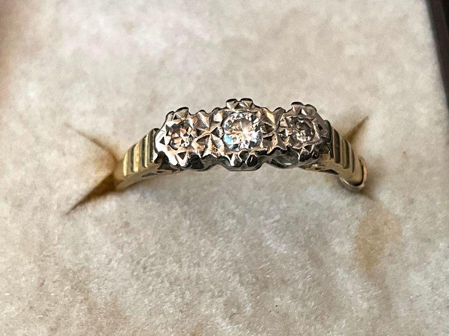 Diamonds Gold & Platinum 18ct Ring (1 of 8)