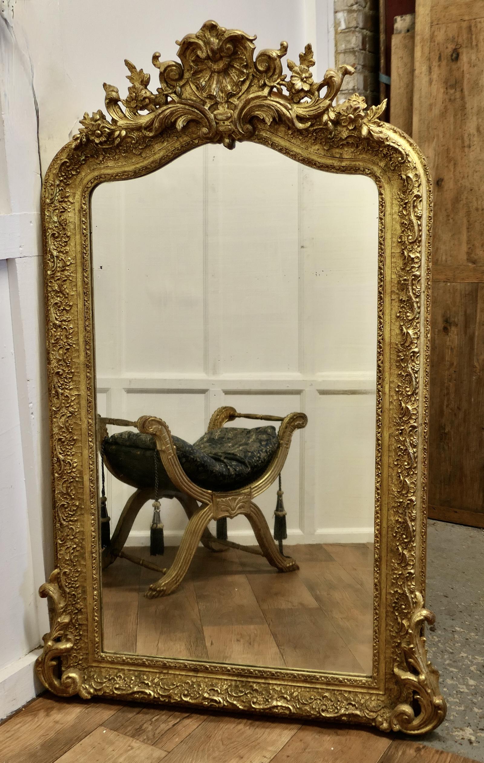 Elaborate French Louis Philippe Wall Mirror (1 of 10)